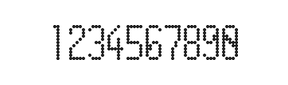 5×11数字点阵字体 ddN511AA1904