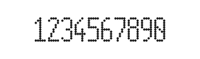5×11数字点阵字体 ddN511AA1905