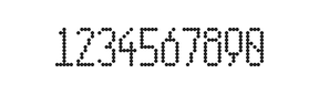 5×11数字点阵字体 ddN511AA1906