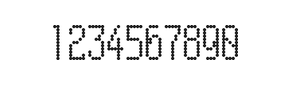 5×11数字点阵字体 ddN511AA1911
