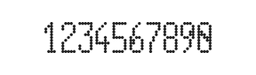 5×11数字点阵字体 ddN511AA1922