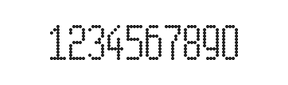 5×11数字点阵字体 ddN511AA1925