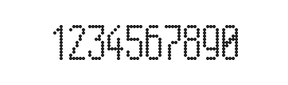 5×11数字点阵字体 ddN511AA1926