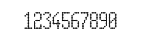 5×11数字点阵字体 ddN511AA1928