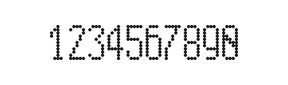 5×11数字点阵字体 ddN511AA1929