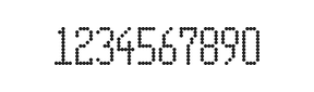 5×11数字点阵字体 ddN511AA1932