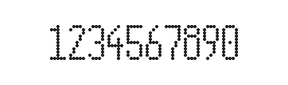 5×11数字点阵字体 ddN511AA1933