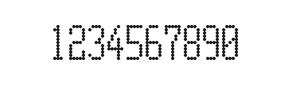 5×11数字点阵字体 ddN511AA1943