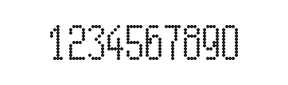 5×11数字点阵字体 ddN511AA1949