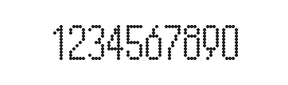 5×11数字点阵字体 ddN511AA1953