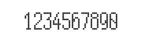 5×11数字点阵字体 ddN511AA1956