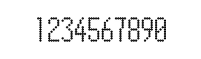 5×11数字点阵字体 ddN511AA1963