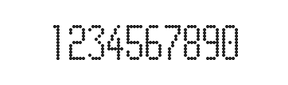5×11数字点阵字体 ddN511AA1964