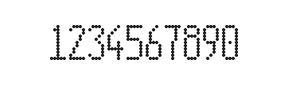 5×11数字点阵字体 ddN511AA1966