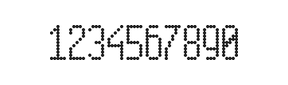 5×11数字点阵字体 ddN511AA1969