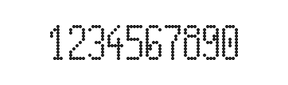5×11数字点阵字体 ddN511AA1973