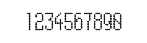 5×11数字点阵字体 ddN511AA1977