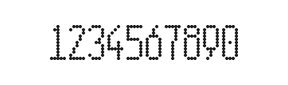 5×11数字点阵字体 ddN511AA1981