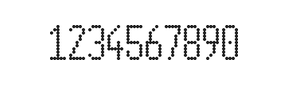 5×11数字点阵字体 ddN511AA1984