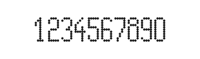 5×11数字点阵字体 ddN511AA1985
