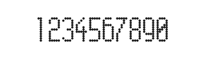 5×11数字点阵字体 ddN511AA1988