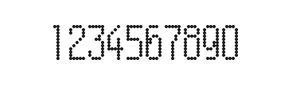 5×11数字点阵字体 ddN511AA1989
