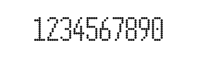 5×11数字点阵字体 ddN511AA1991