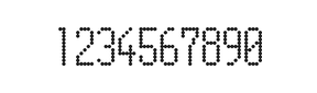 5×11数字点阵字体 ddN511AA1993