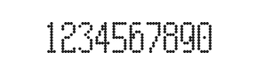 5×11数字点阵字体 ddN511AA1996