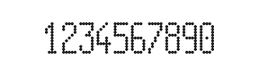 5×11数字点阵字体 ddN511AA1997