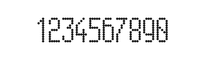 5×11数字点阵字体 ddN511AA1998