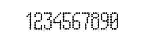 5×11数字点阵字体 ddN511AA1999