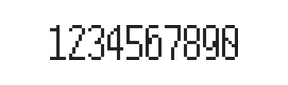 5×11数字点阵字体 ddN511AB0007
