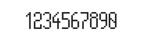 5×11数字点阵字体 ddN511AB0008