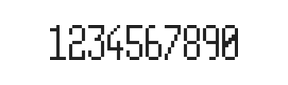 5×11数字点阵字体 ddN511AB0010