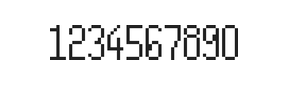 5×11数字点阵字体 ddN511AB0013