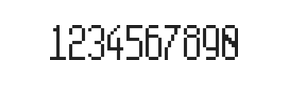5×11数字点阵字体 ddN511AB0014