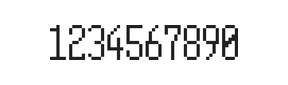 5×11数字点阵字体 ddN511AB0021