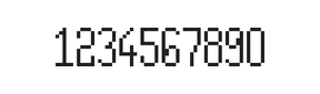5×11数字点阵字体 ddN511AB0023