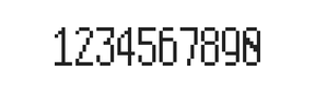 5×11数字点阵字体 ddN511AB0027