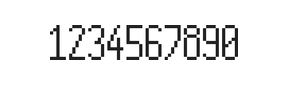 5×11数字点阵字体 ddN511AB0028