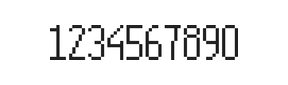 5×11数字点阵字体 ddN511AB0033