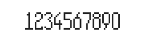 5×11数字点阵字体 ddN511AB0036