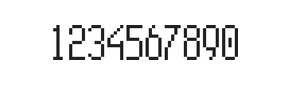 5×11数字点阵字体 ddN511AB0038