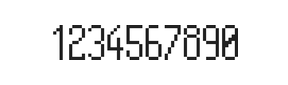 5×11数字点阵字体 ddN511AB0040