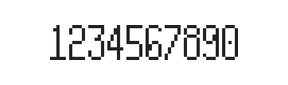 5×11数字点阵字体 ddN511AB0041