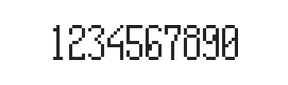 5×11数字点阵字体 ddN511AB0050