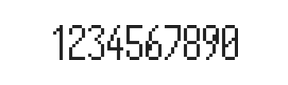 5×11数字点阵字体 ddN511AB0051