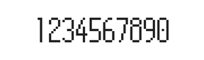 5×11数字点阵字体 ddN511AB0054