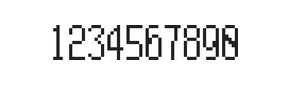 5×11数字点阵字体 ddN511AB0055